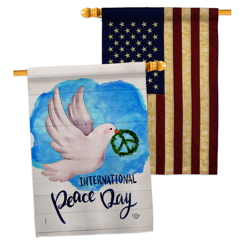 Double Sided 40'' H x 28'' W Polyester House Flag