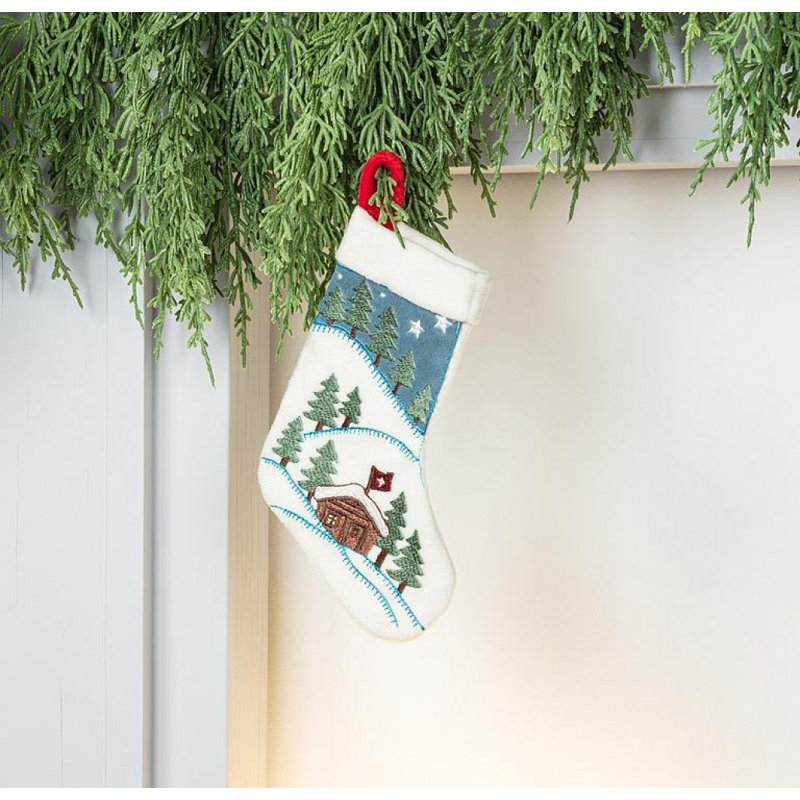 Cabin Scene Small Stocking