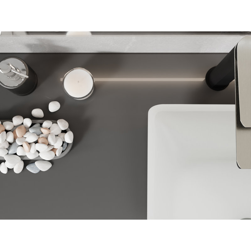 Lavabo de salle de bain vasque carré en verre blanc