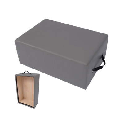 Pilates Box for Reformer, 23.6x15.7x9.2 Inches Portable Non Slip Pilates Box for Home Gym, Studio, Home Workout, Stretching, Balance Exercise Equipment, Grey
