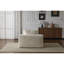 Chaise longue blanche avec revêtement en velours côtelé, 3 coussins décoratifs, accoudoirs larges, support ergonomique, mousse à mémoire de forme, fauteuil moderne surdimensionné sans assemblage pour se détendre à la maison, rembourrage en mousse, forme, espace de vie-1748080093
