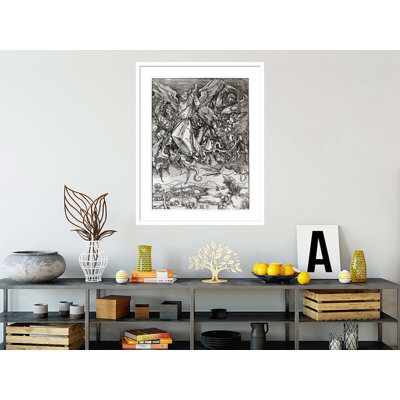 St. Michael and the Dragon from a Latine Edition by Albrecht Dürer - Impression sur toile