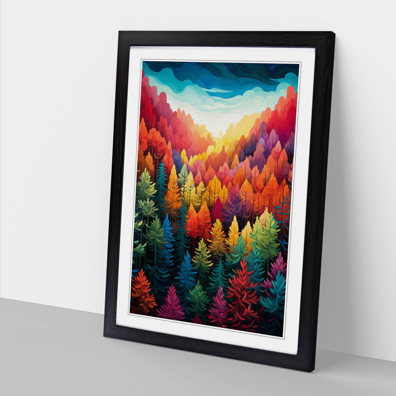 Single Picture Frame Print on Wood, Black Framed, 64cm H x 46cm W