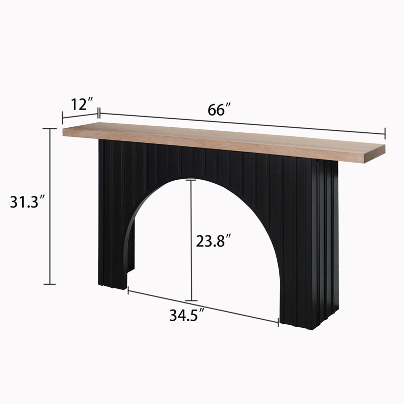 Modern Console Table with Black Arch Base