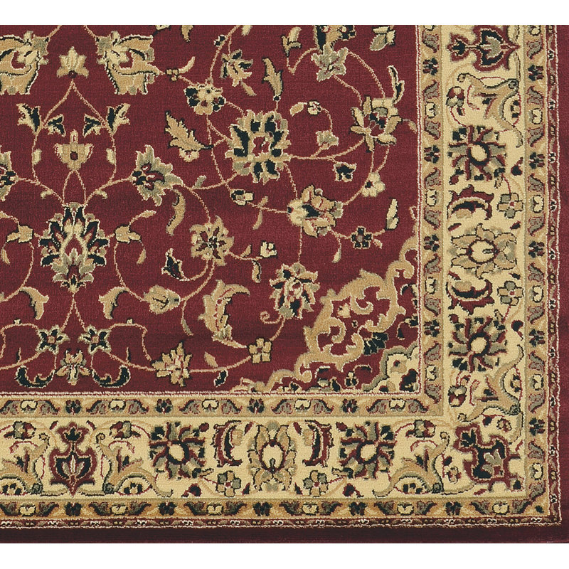 Tapis bordeaux Tallahassee, Rectangle 5 pi 5 po x 7 pi 7 po