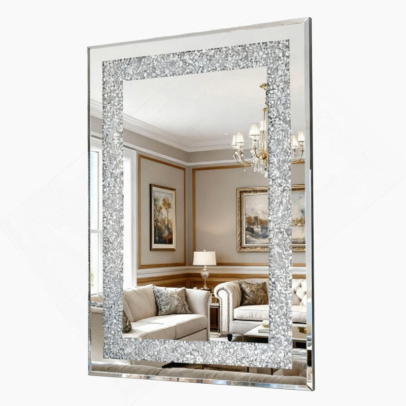 Grand miroir suspendu en cristal Crystal Diamond