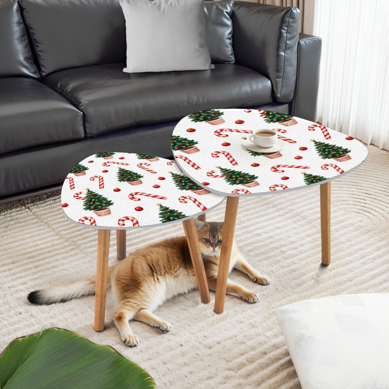 Ensemble de 2 tables basses gigognes Triangle