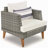6-Pieces All Weather PE Wicker Sofa Set, Outdoor Rattan Sofa With Double Cushions,  Legs  Table Top