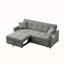 3 In 1 Convertible Sleeper Sofa Bed, Modern Fabric Loveseat With Pullout Bed, Reclining Backrest, And Storage Pockets For Living Room, Grey-777428361