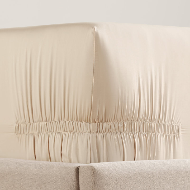 Purefect Fit Adjustable Sateen Fitted Sheet Fitted Sheet, Queen, Cream