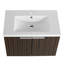 Armoire de salle de bain flottante avec lavabo en résine et porte à fermeture douce