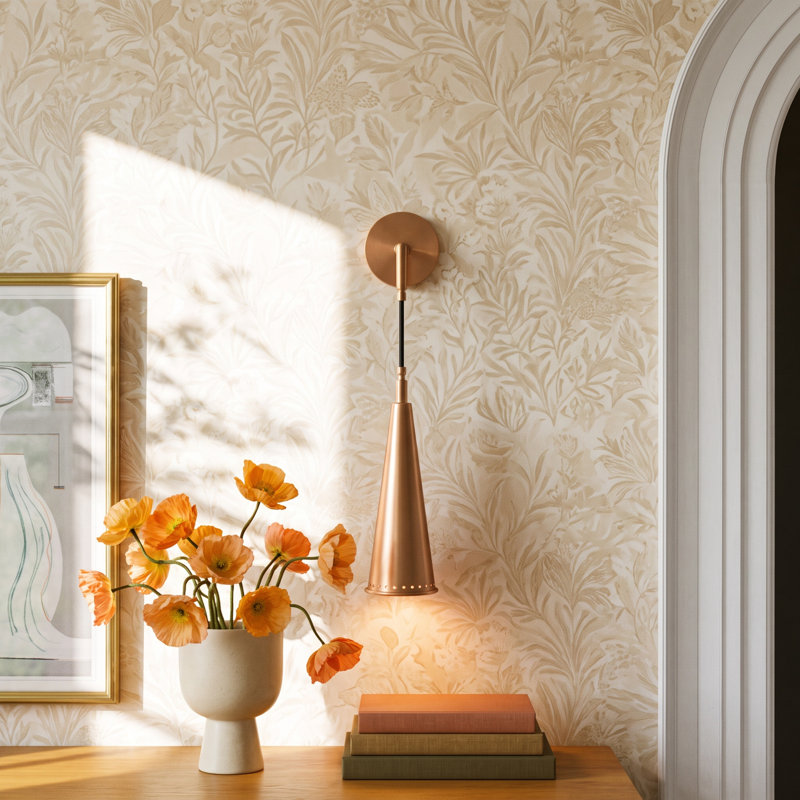 Darla Armed Sconce, Aged Brass