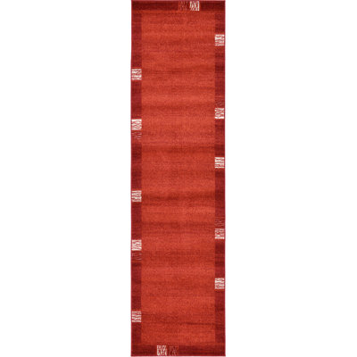 Geometric Terracotta Area Rug