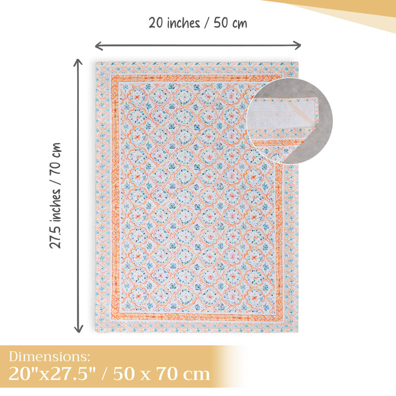 Nappe Maison d'Hermine Meadow Florals - Brune 100 % coton - 152 x 305 cm