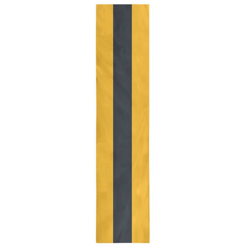 Pittsburgh Football Stripes Table Runner, 90" L x 16" W, Light Yellow/Black, Cotton Blend
