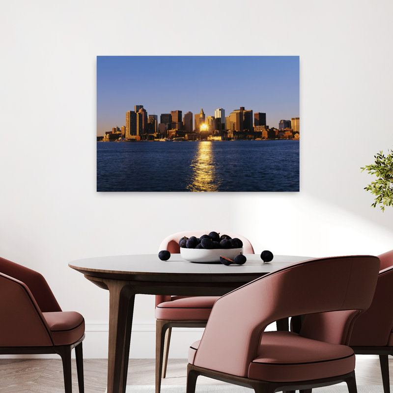 Inner Harbor, Boston, MA, architecture contemporaine abstraite, art urbain, H 24 po x l 36 po