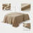 4-Piece Bamboo Split Head Queen Hypoallergenic Sheet Set in Khaki, Cooling Deep Pocket