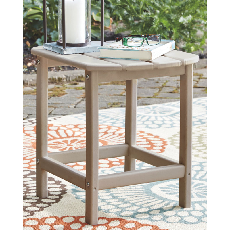 Table d'appoint en plastique Emory, Brun grisâtre