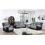Fauteuil inclinable gris / noir Alicia