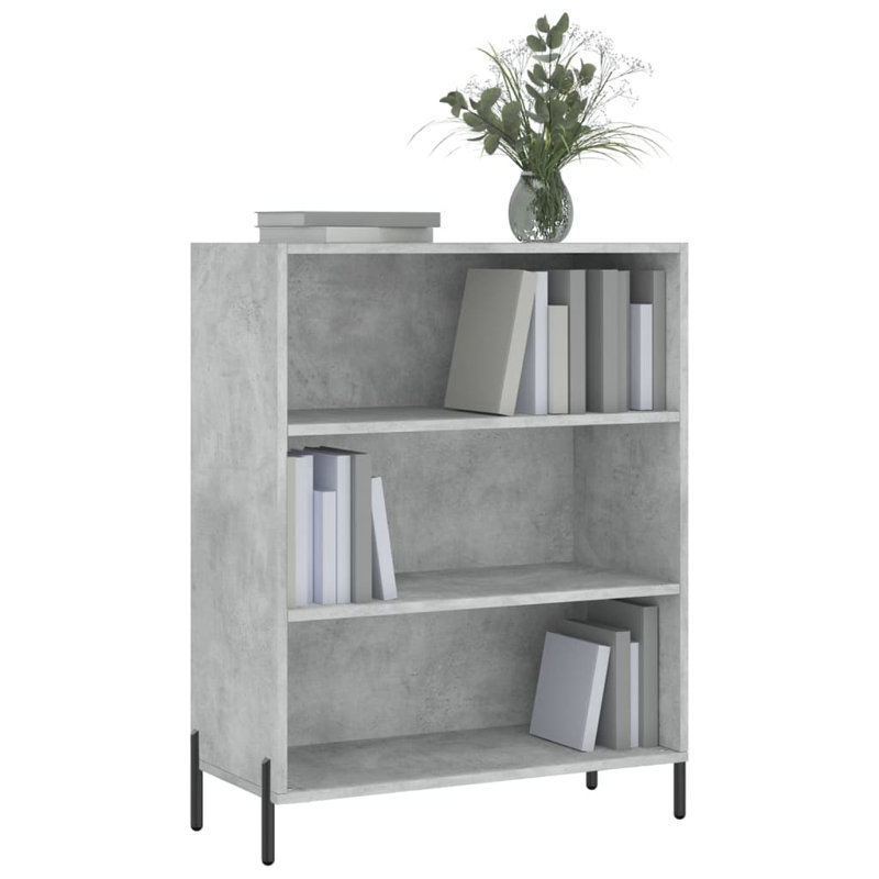 Northshire 90cm H x 69.5cm W Standard Bookcase, Concrete Grey