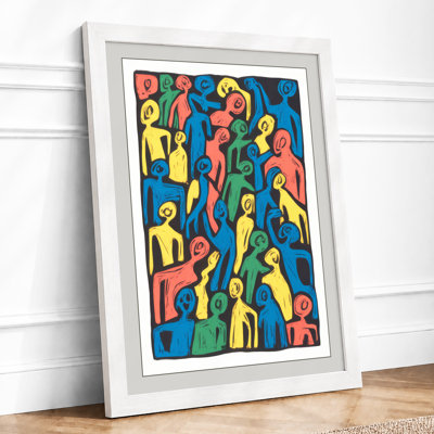 Crowded Collective Expressionism - Framed Print