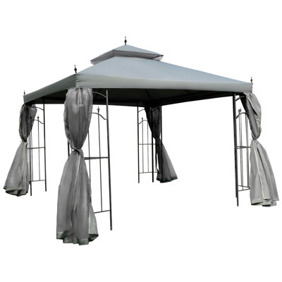 10 Ft. W x 10 Ft. D Steel Vault Gazebo