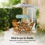 Cannes Octagonal Acacia Solid Wood Outdoor with Umbrella Hole Dining Table - 90 cm W 90 cm D