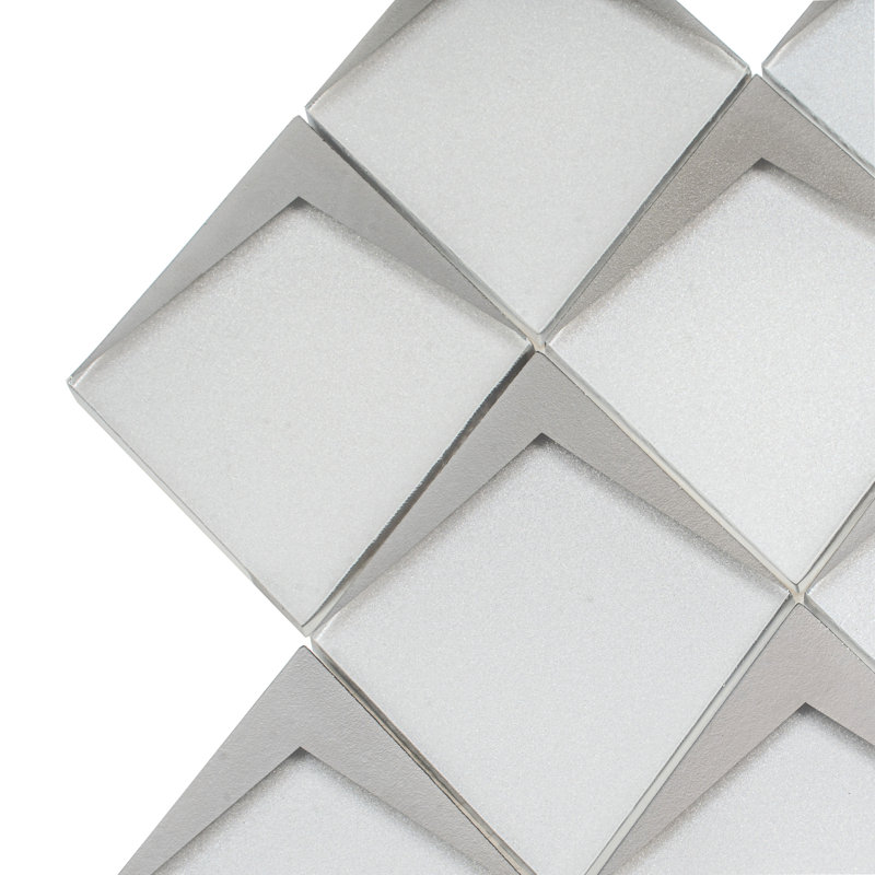 Carrelage mural 12 pi 9 po Solace, Blanc / argenté