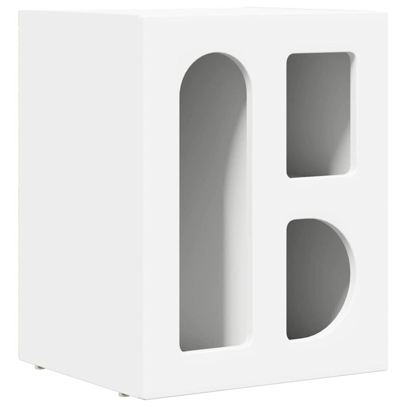 40cm W Manufactured Wood Bedside Table, White