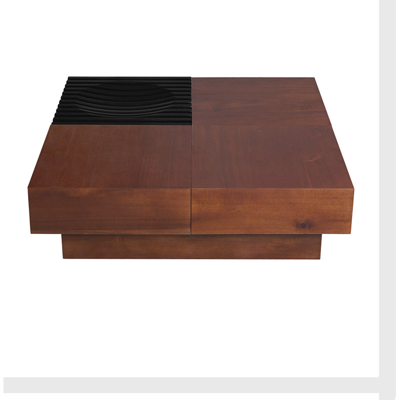 TABLE BASSE DE RANGEMENT EN BOIS ACACIA