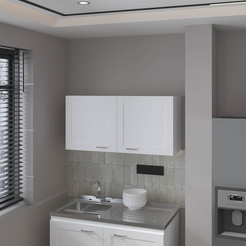 Armoire murale de cuisine Nakya, Blanc