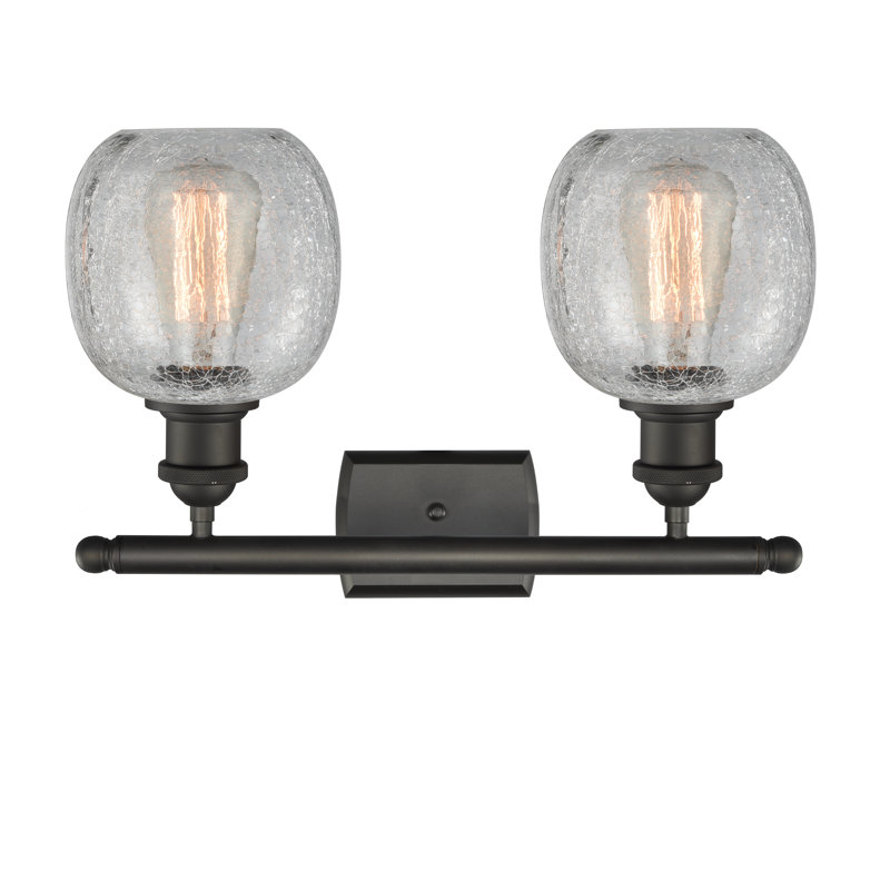 Éclairage de salle de bain à intensité variable 2 lumières Carlucci, Grainé, Ampoule DEL 6 watts Vinage, Bronze huilé