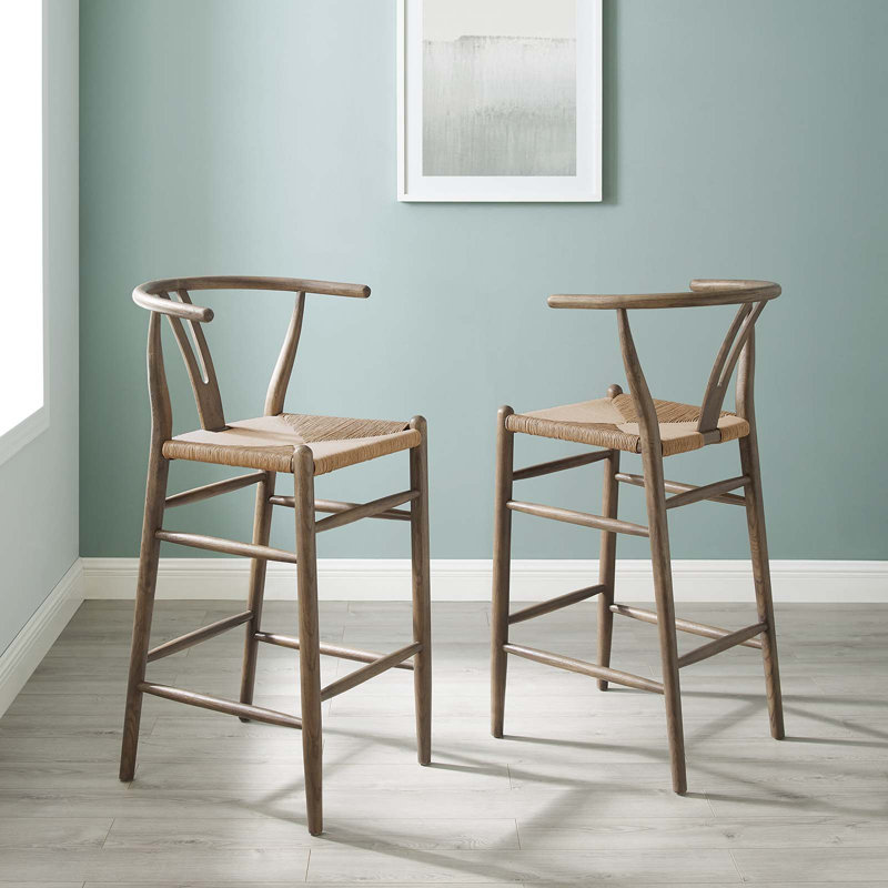 Tabouret de bar Amish, Blanc, Tabouret de bar (hauteur de 37 po), 2