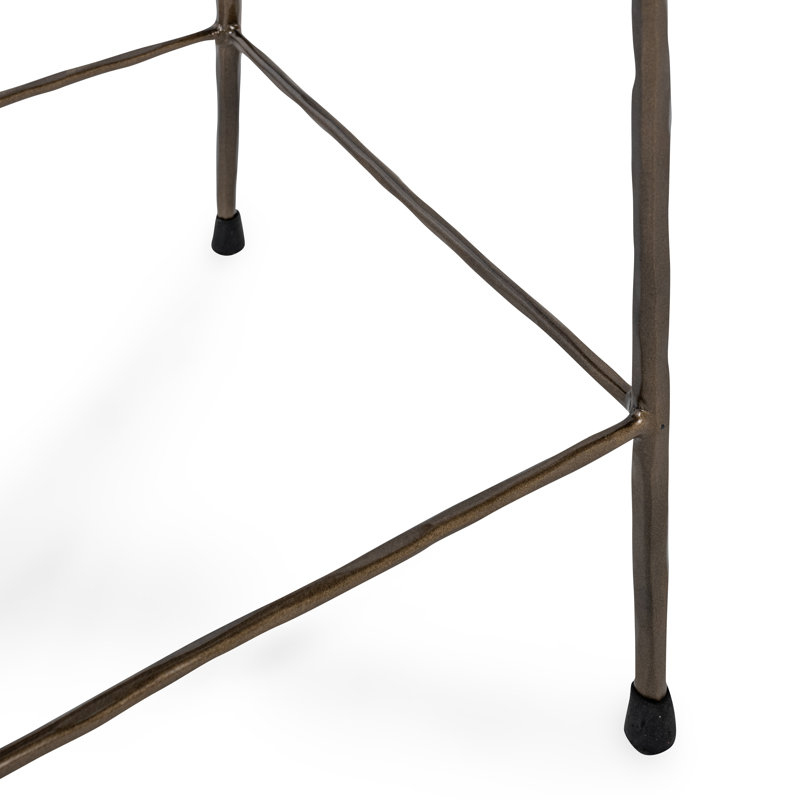 Bose Leather Counter Stool, Blonde/Brass