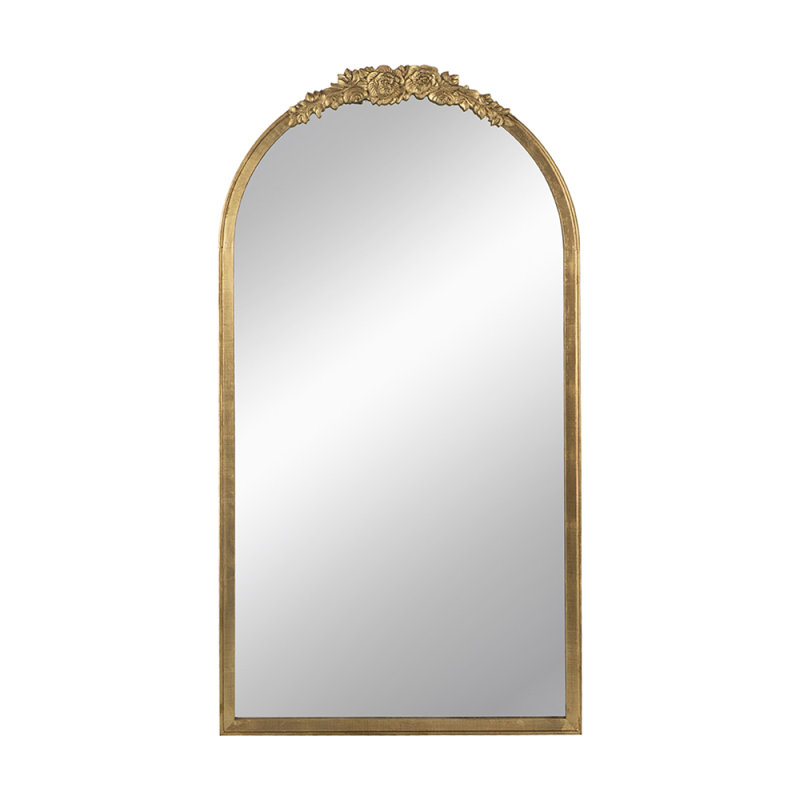 28"X53" Wood Floor Mirror, Full Body Mirror Dressing Make Up Mirror For Bathroom Bedroom Living Room