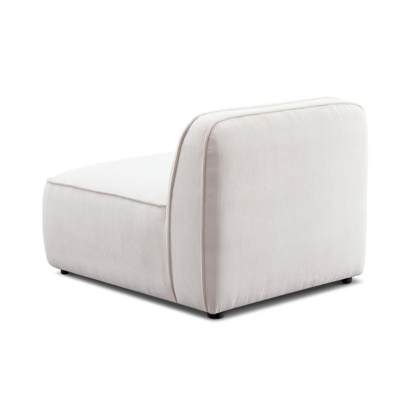 Guildford Costin Performance Corduroy Velvet Armless Chair, Velours ivoire