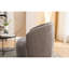 Chaise d'appoint moderne en tissu de chenille, pivotante, chaise rembourrée en mousse d'une largeur de 25,6 po avec base pivotante pour chambre à coucher-945704200