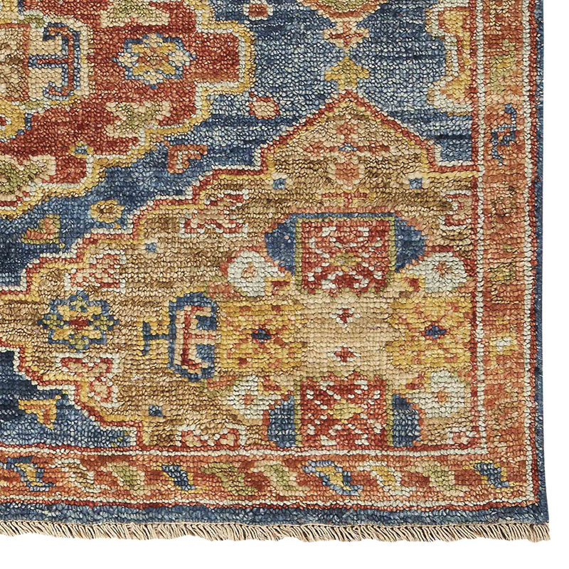 Lachlyn Performance Hand Knotted Wool Oriental Rug, Rectangle 10' x 14'