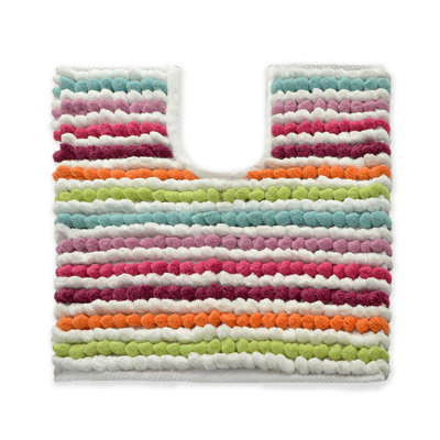 Mikayel Striped Chunky Bobble Pedestal Mat