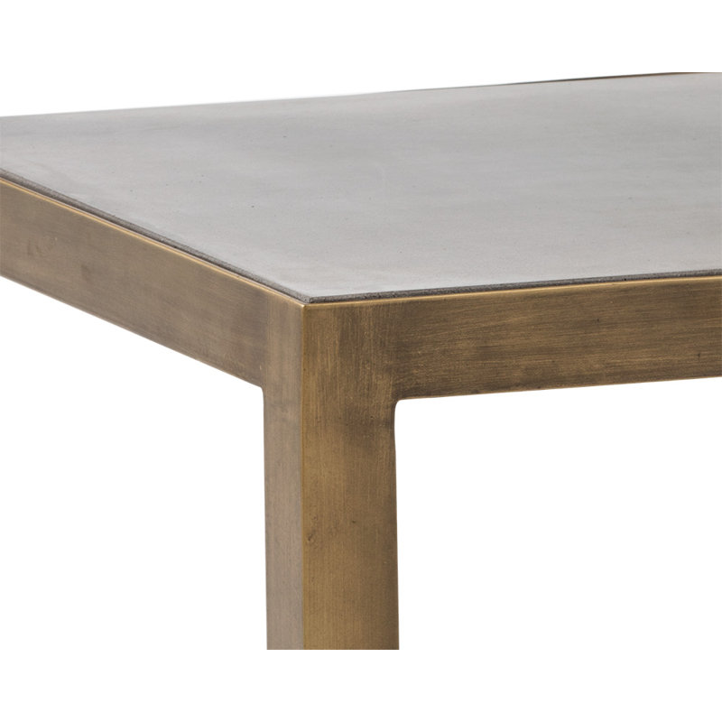 Pettis Stone Top End Table - Gold