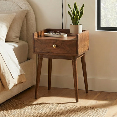 35cm W Solid Wood Bedside Table