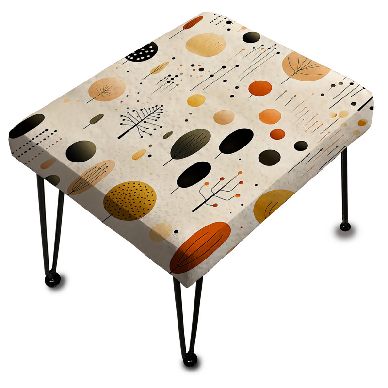 Organic Botanical - Geometric Rectangle Ottoman