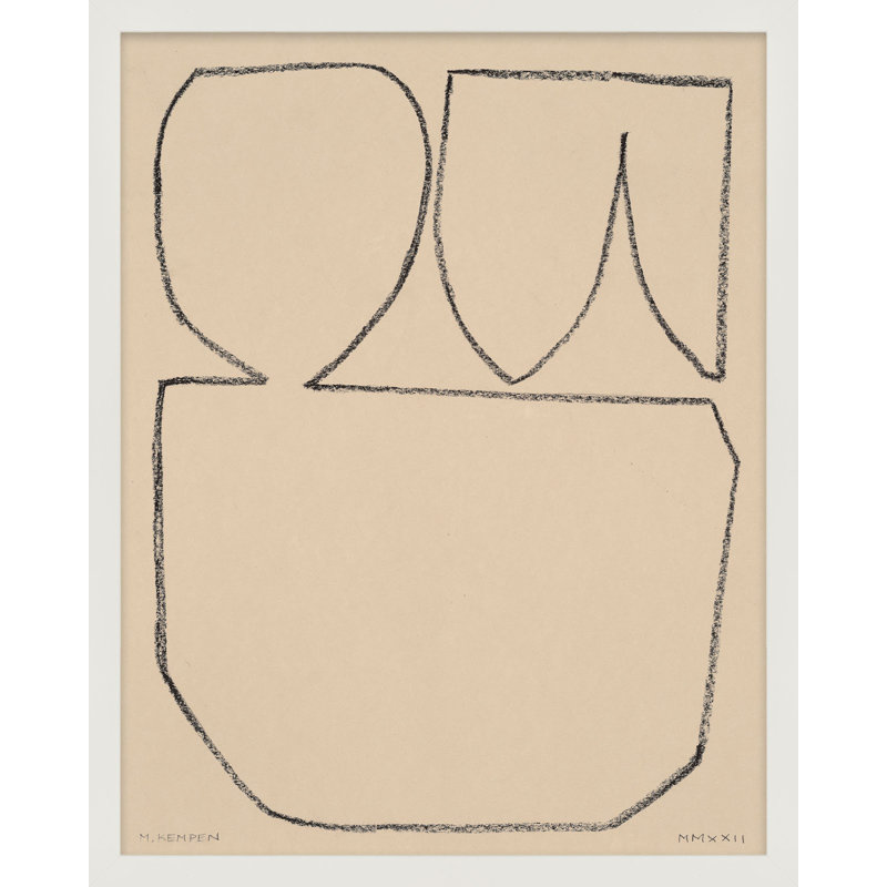Freya " Outlines 7 " by Michael Kempen, White Framed, 30" W x 38" H