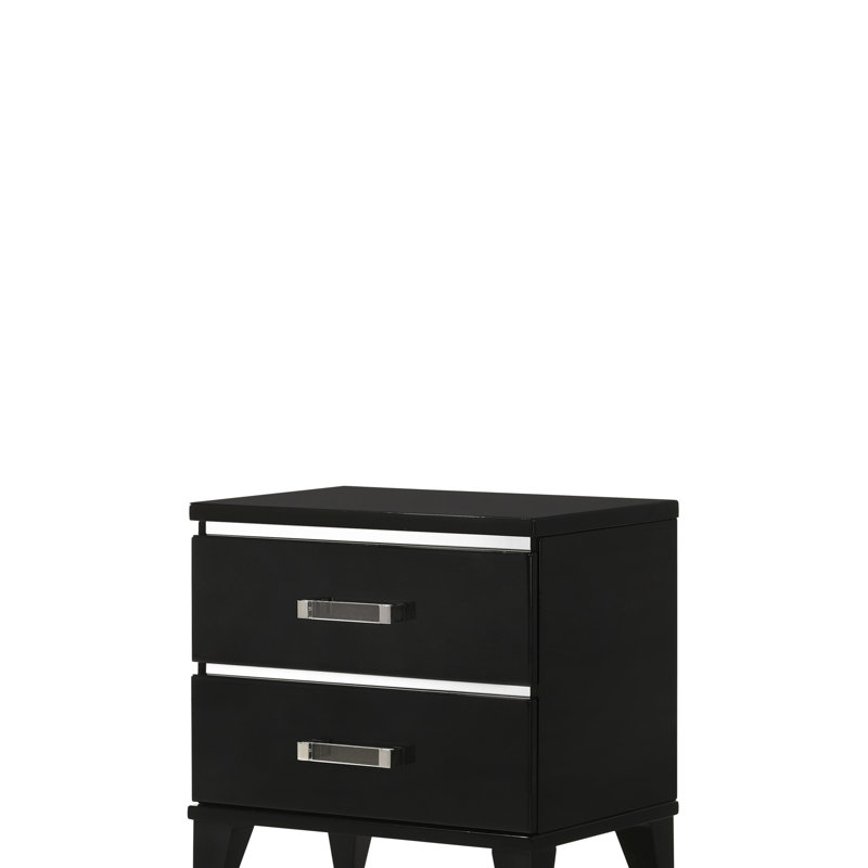 Table de chevet avec rangement spacieux et design moderne pour les essentiels de chambre à coucher