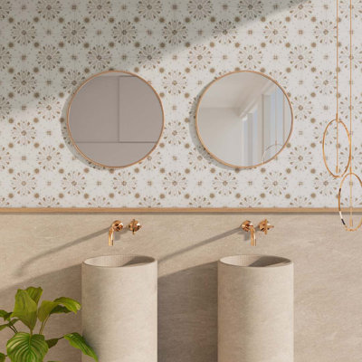 Carreau de porcelaine mat à motif 6 "x 6" Dahlia