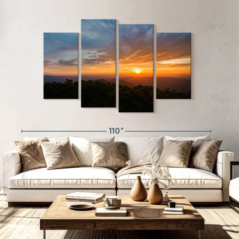 Alvord Gorgeous Georgia Sunset, H 54 po x l 84 po