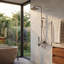 Système de douche noir mat avec pomme de douche à pluie 11,8 po x 7,9 po, douche à main, pistolet, affichage numérique Fahrenheit