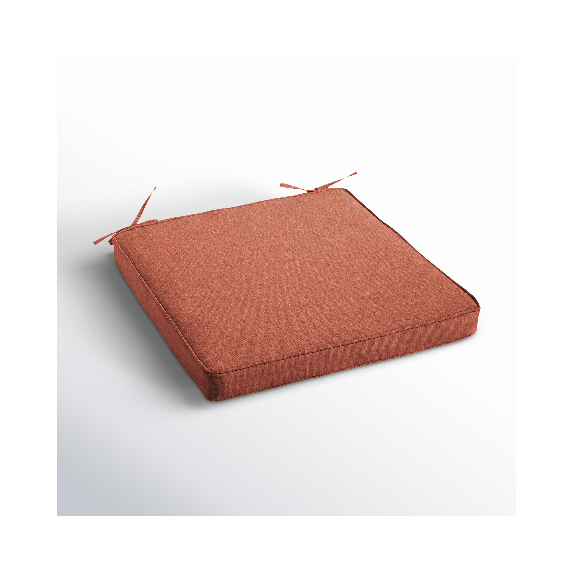 Davana Outdoor Sunbrella Seat Cushion, 22" x 22", Canvas Persimmon Sunbrella® Canvas