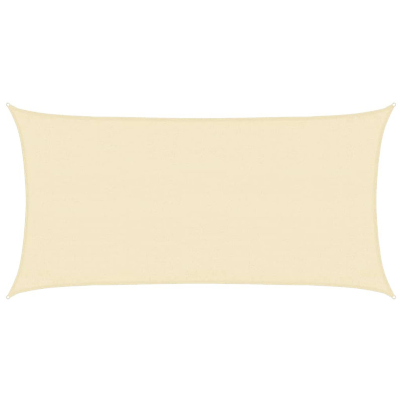 Attitash Rectangular Shade Sail, Cream, 6m W x 3m L