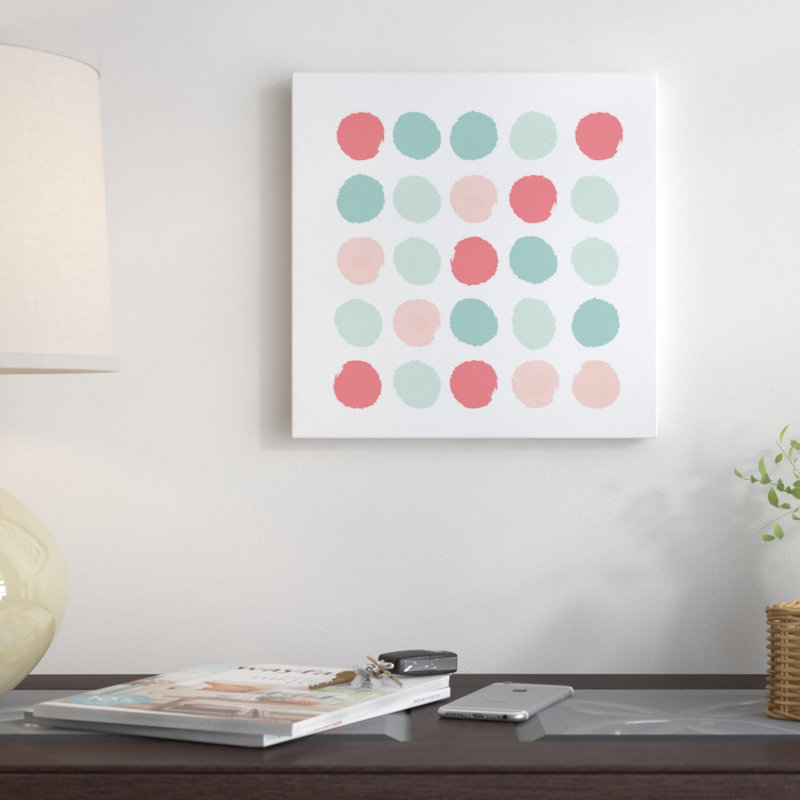 « joro points », impression sur toile, H 12 po x l 12 po x P 1,5 po, Toile tendue